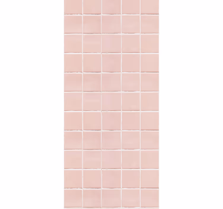 Keuken rolgordijn eenvoudige blush roze tegels - TenStickers