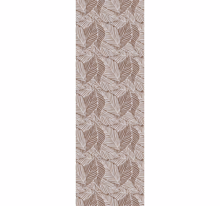 Eetkamer rolgordijn terracotta bladeren - TenStickers