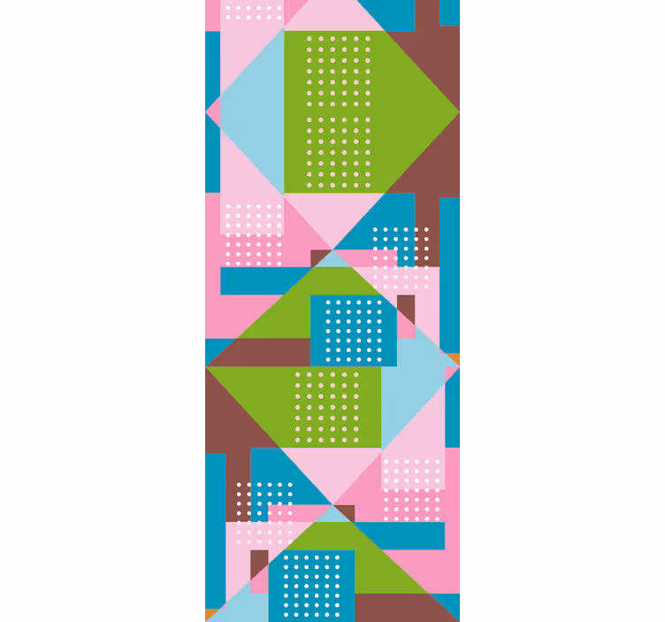 Eetkamer rolgordijn pastel geometrisch patroon - TenStickers
