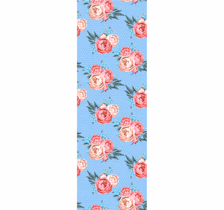 Eetkamer rolgordijn shabby chic op stippen vector - TenStickers