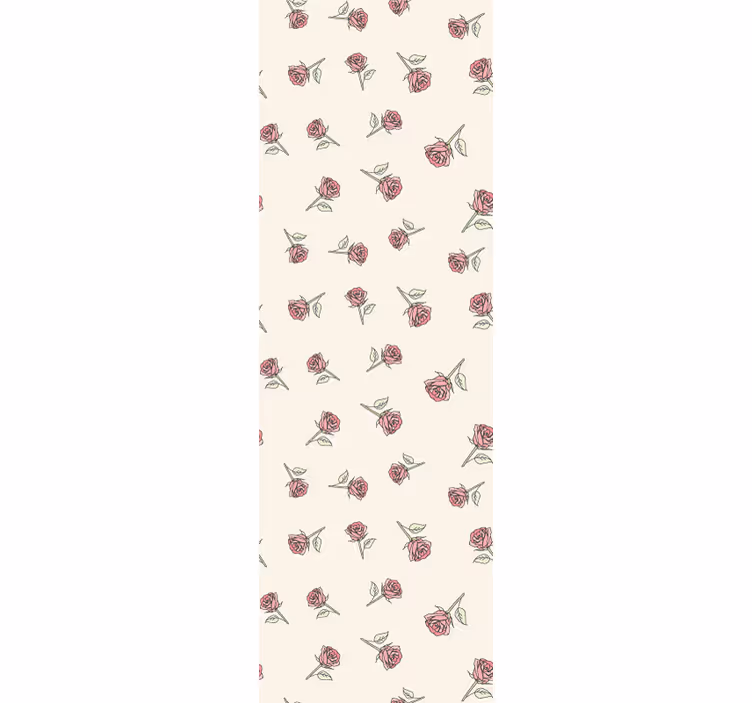 Eetkamer rolgordijn romantisch vintage rozenpatroon - TenStickers