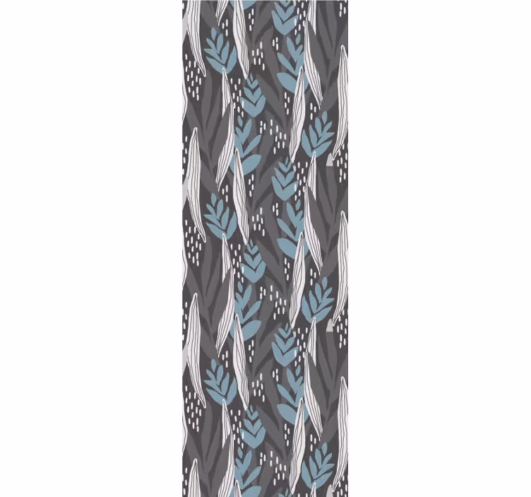 Eetkamer rolgordijn floral grijs aquarel - TenStickers