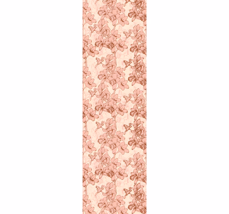 Eetkamer rolgordijn vintage 3d bloemen - TenStickers