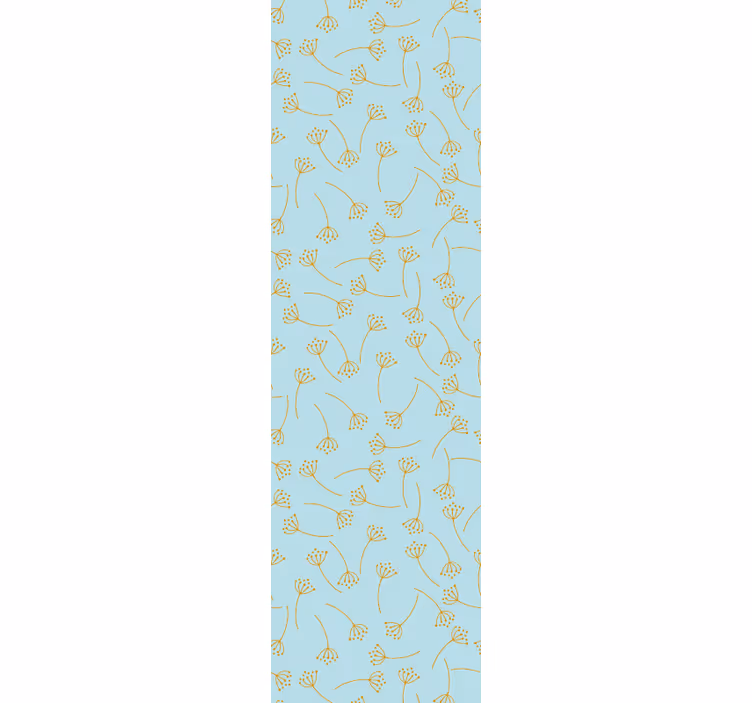 Eetkamer rolgordijn blauwe noorse planten - TenStickers