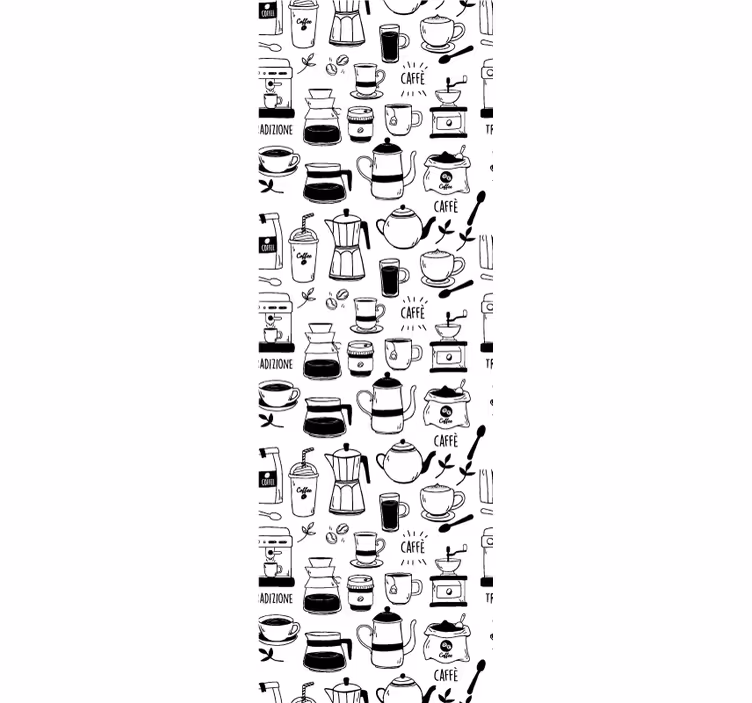 Eetkamer rolgordijn koffietijd - TenStickers