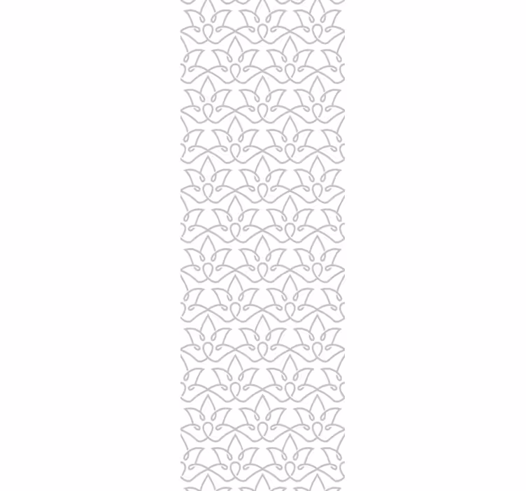 Eetkamer rolgordijn modern bloemenpatroon grijs - TenStickers