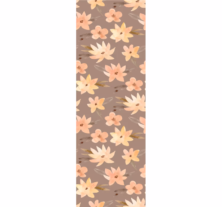 Eetkamer rolgordijn aquarella bloemen pastelkleuren - TenStickers