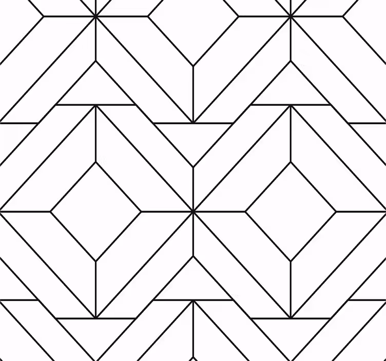 Eetkamer rolgordijn met scandinavische geometrische patronen - TenStickers