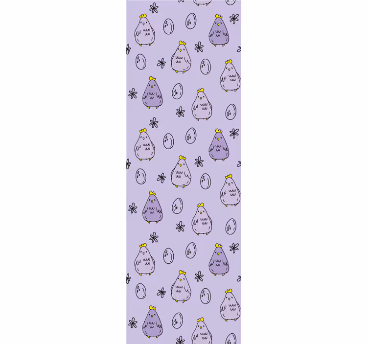 Kinderkamer rolgordijn met kuikenpatroon ontwerp - TenStickers