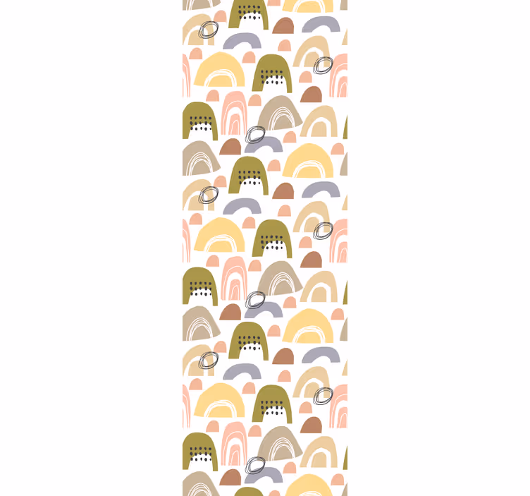 Kinderkamer rolgordijn met scandinavisch regenboogpatroon - TenStickers