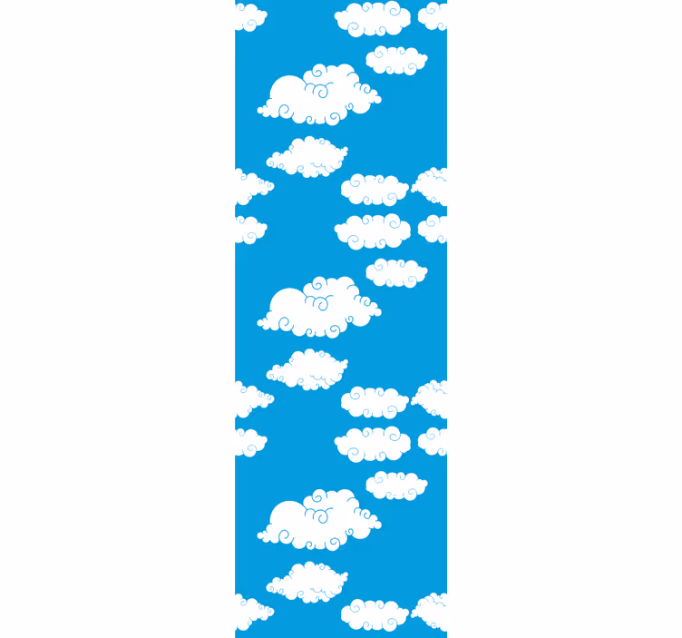 Kinderkamer rolgordijn wolken in de lucht - TenStickers