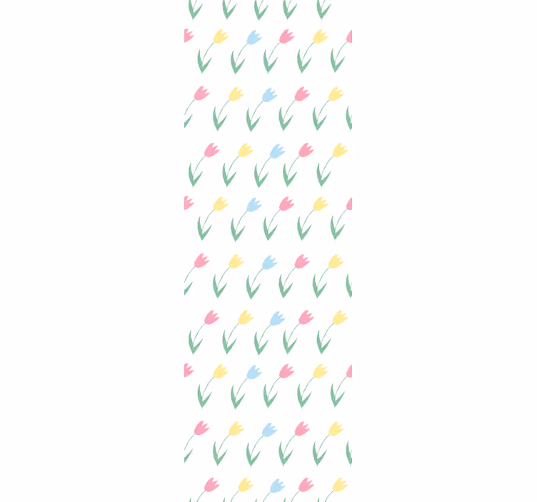 Kinderkamer rolgordijn kleurrijk tulpenpatroon - TenStickers