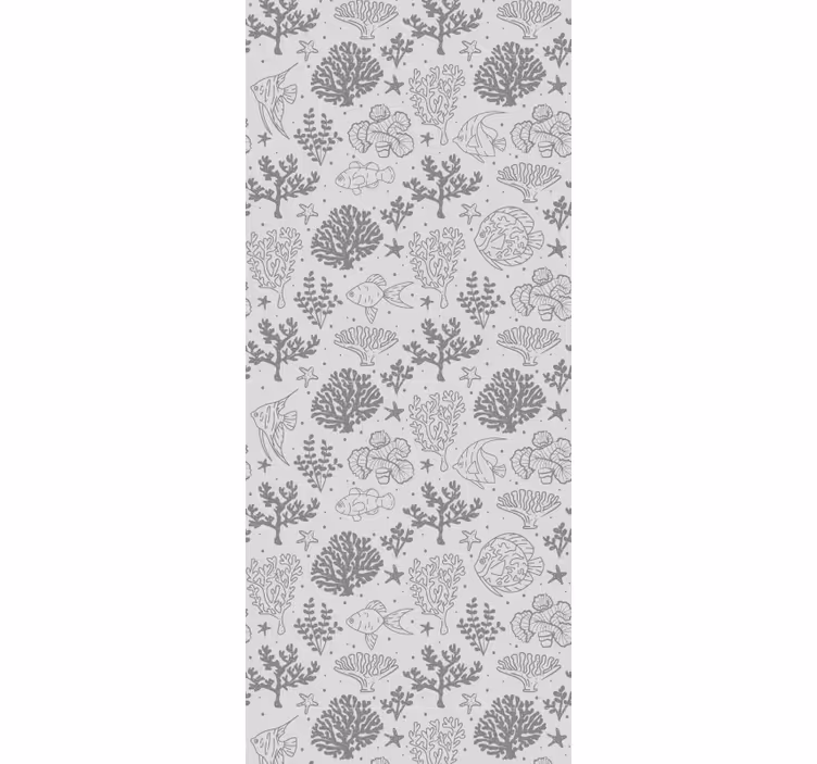 Kinderkamer rolgordijn vintage stijl zeedieren patroon - TenStickers