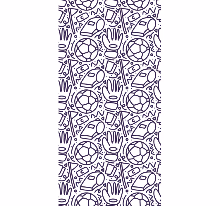 Kinderkamer rolgordijn sport doodle design - TenStickers