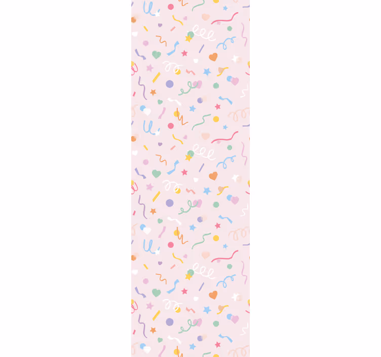 Kinderkamer rolgordijn met schattige pastel confetti - TenStickers