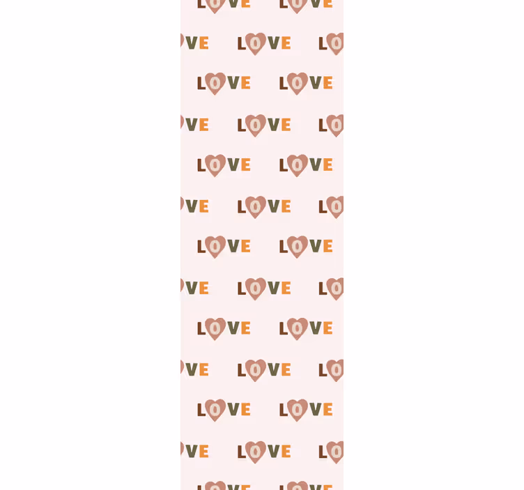 Kinderkamer rolgordijn liefde woord pastel stijl - TenStickers