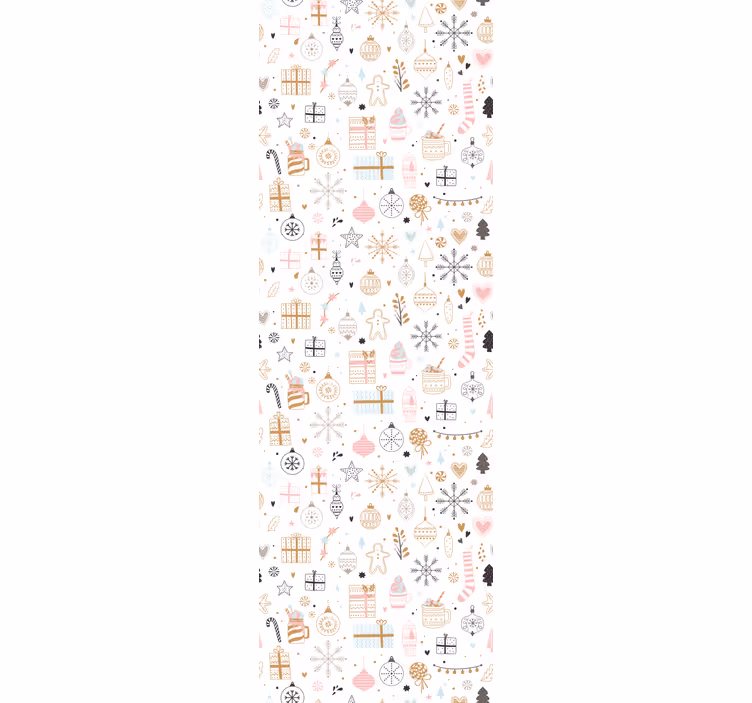 Kinderkamer rolgordijn winter kerstpatroon - TenStickers