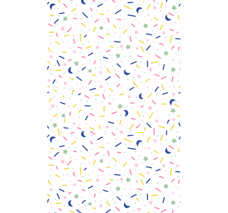 Kinderkamer rolgordijn kleurrijk sprinkles patroon - TenStickers