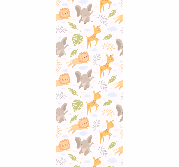 Kinderkamer rolgordijn nordic minimalistische safari - TenStickers