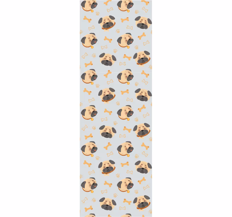 Kinderkamer rolgordijn met britse bulldog puppy's patroon - TenStickers
