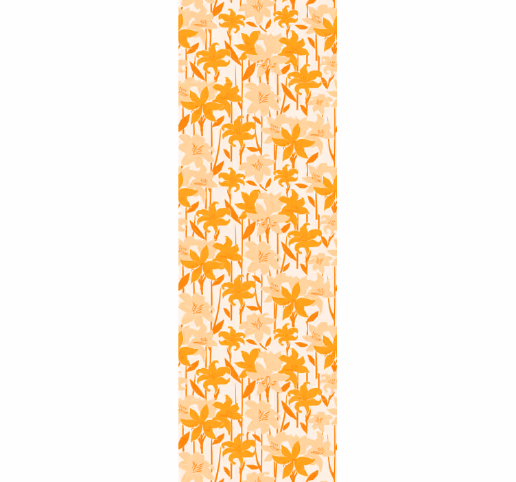Kinderkamer rolgordijn kleine schattige oranje bloemen - TenStickers