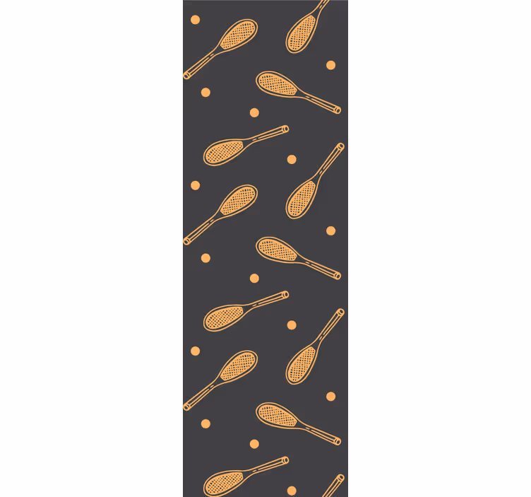 Kinderkamer rolgordijn oranje rackets - TenStickers