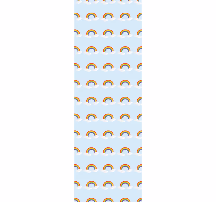 Kinderkamer rolgordijn kleurrijke mooie regenboog en wolken - TenStickers