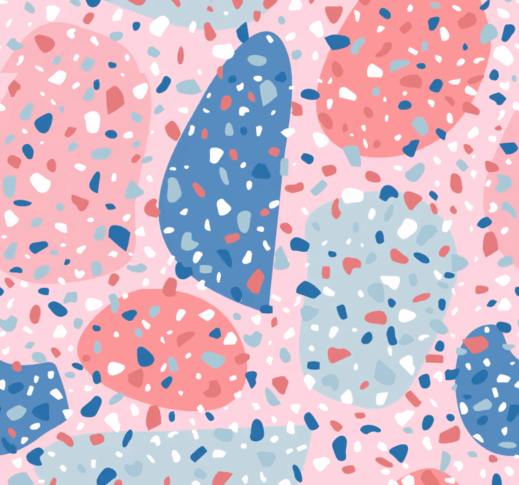 Kinderkamer rolgordijn pink terrazo - TenStickers