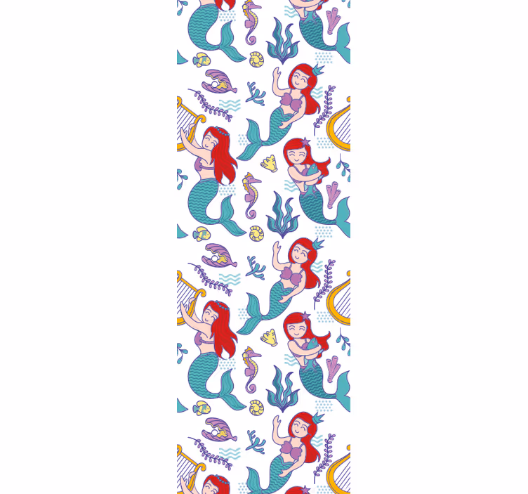 Kinderkamer rolgordijn met glimlachende ariel - TenStickers