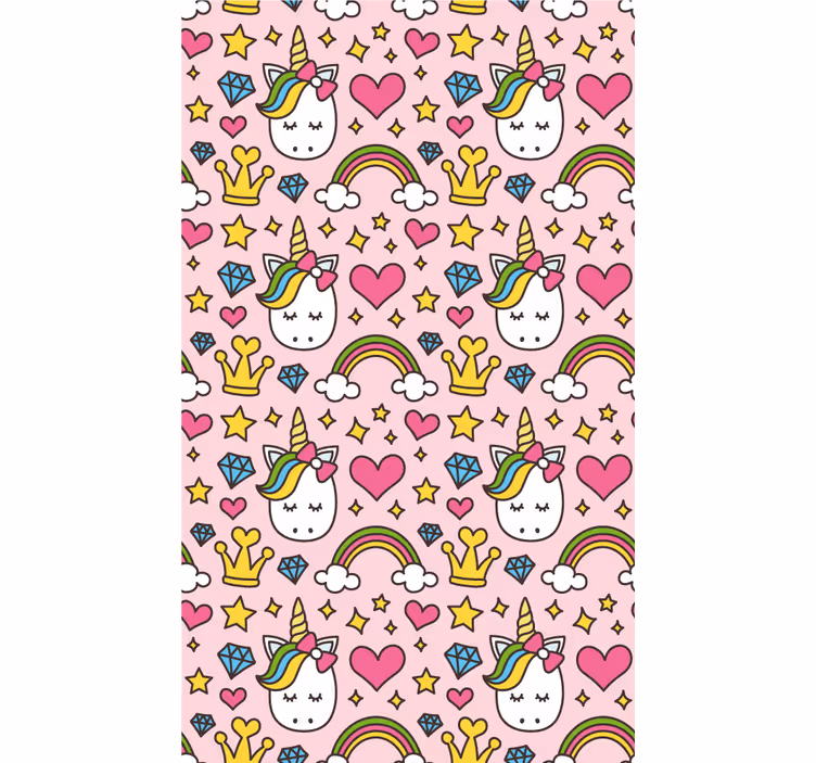 Kinderkamer rolgordijn dromerige eenhoorn fantasie - TenStickers