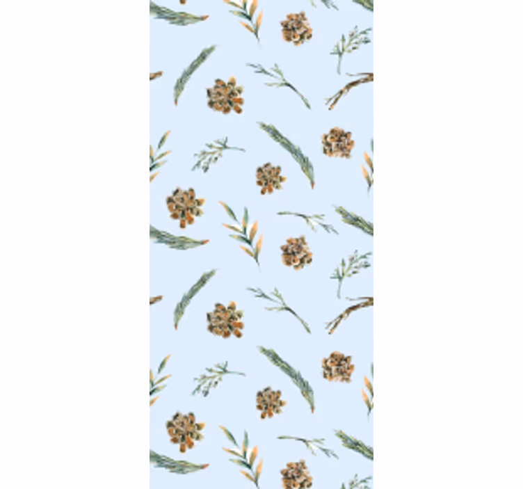 Kantoor rolgordijn aquarel bloemen blauw - TenStickers