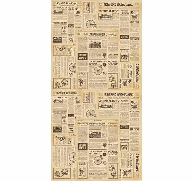 Kantoor rolgordijn vintage amerikaanse krant - TenStickers