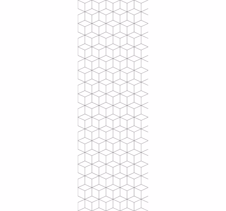 Kantoor rolgordijn geometrisch kubuspatroon - TenStickers