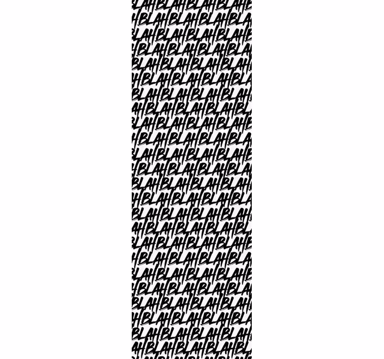 Rolgordijn tienerkamer met trendy tekstpatroon - TenStickers
