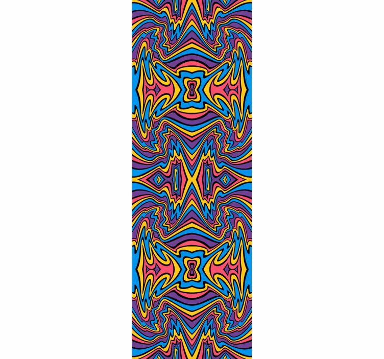 Rolgordijn tienerkamer levendige kleuren en vrolijke lijnen - TenStickers