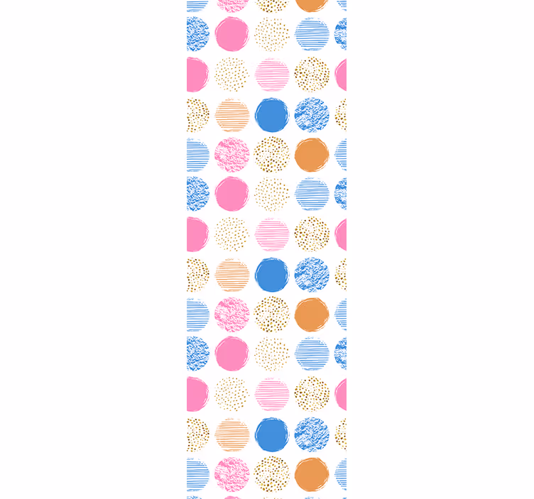 Rolgordijn tienerkamer gekleurde stippenpatroon - TenStickers