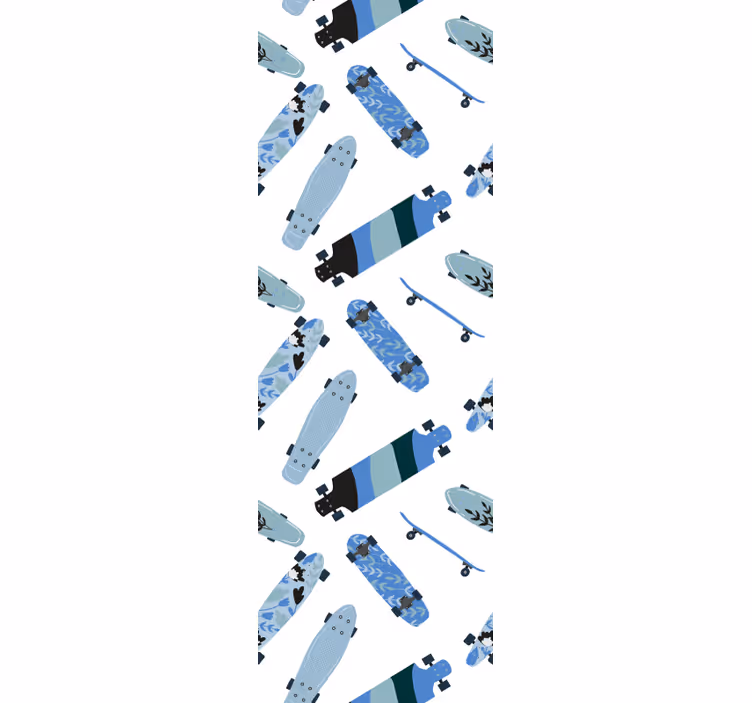 Rolgordijn tienerkamer skateboards - TenStickers
