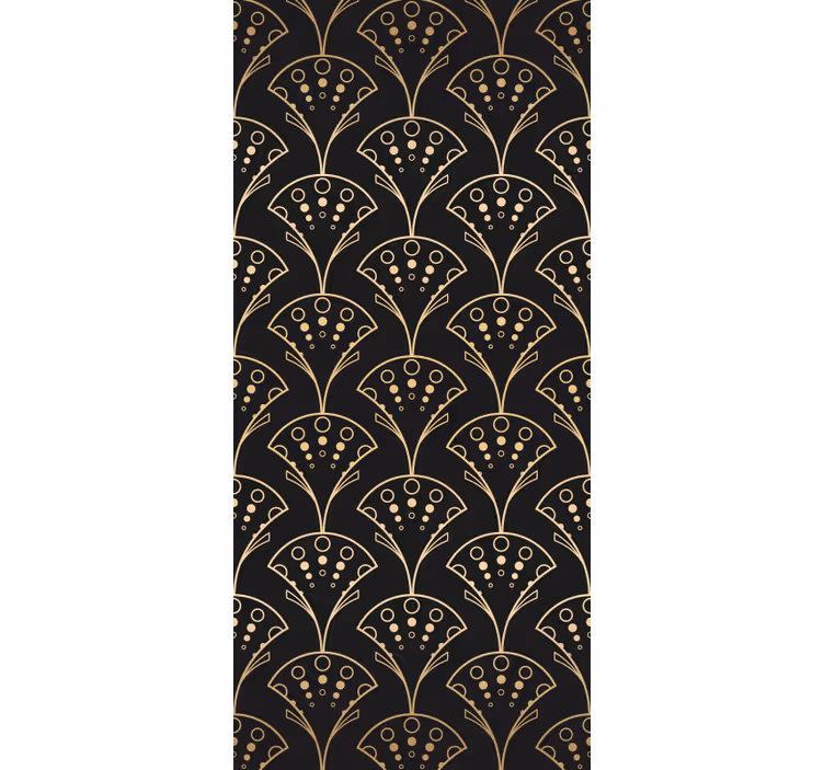 Modern rolgordijn elegante gouden vormen - TenStickers
