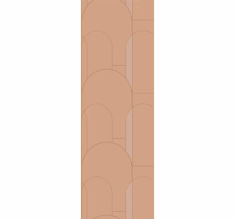 Modern rolgordijn beige boogpatronen - TenStickers