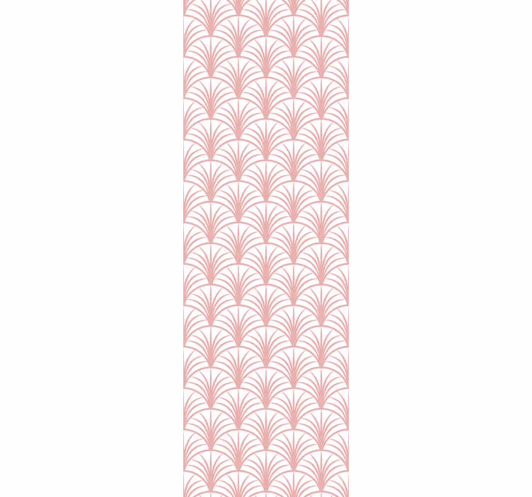 Modern rolgordijn met roze waaierpatroon - TenStickers