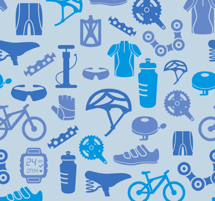 Modern rolgordijn met fiets elementen - TenStickers