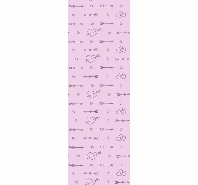 Modern rolgordijn hartensilhouetten patroon decor - TenStickers