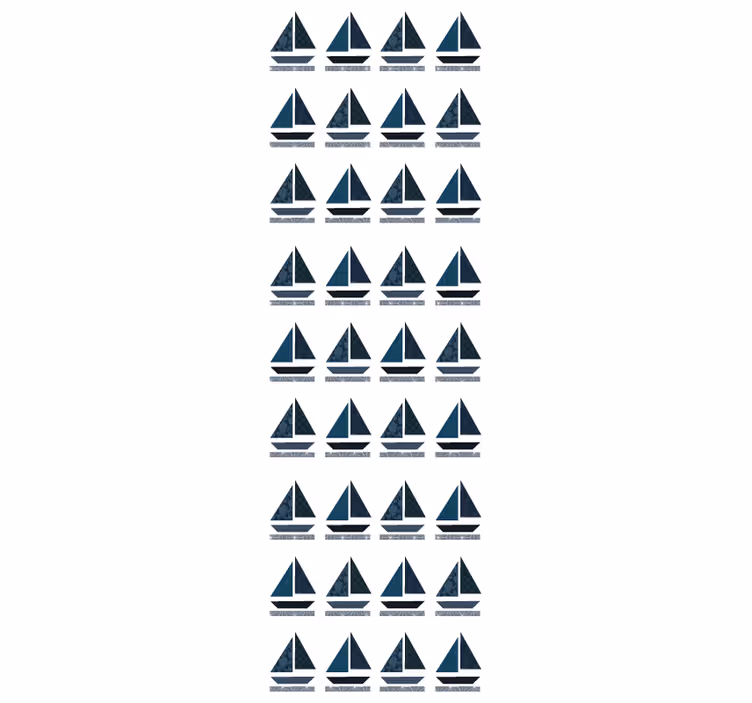Modern rolgordijn met zeilbootpatroon - TenStickers