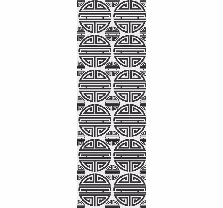 Modern rolgordijn met aziatisch geometrisch patroon - TenStickers