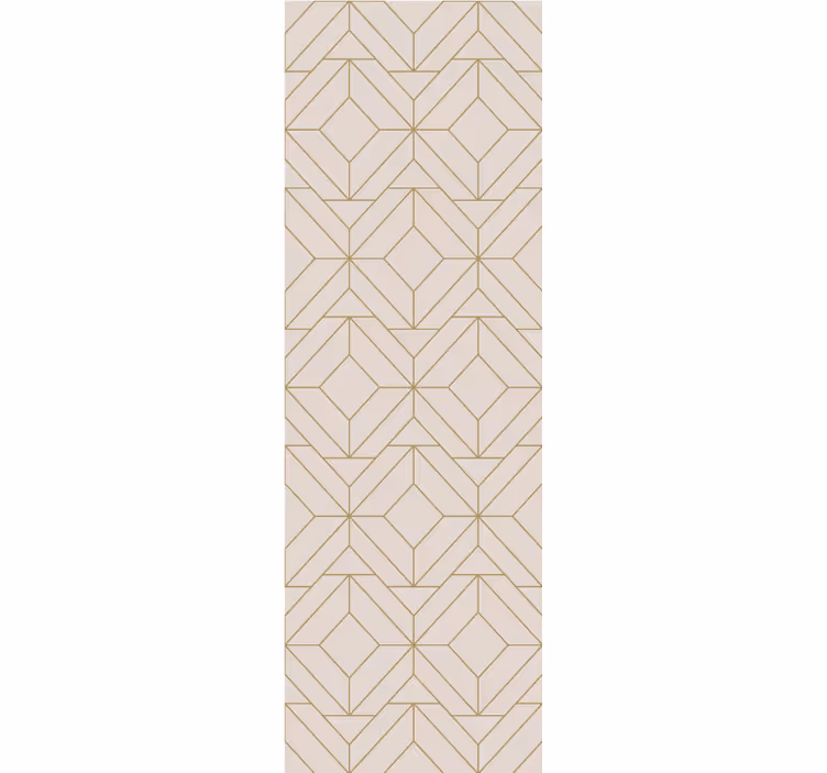 Modern rolgordijn gouden rustieke lijnen geometrisch patroon - TenStickers
