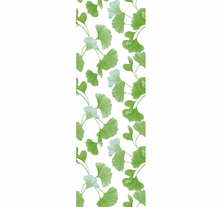 Modern rolgordijn groene ginkgo bladeren - TenStickers