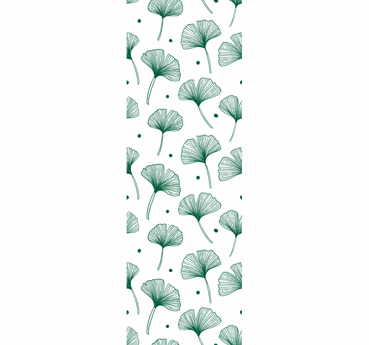 Modern rolgordijn grote ginkgo groene bladeren - TenStickers