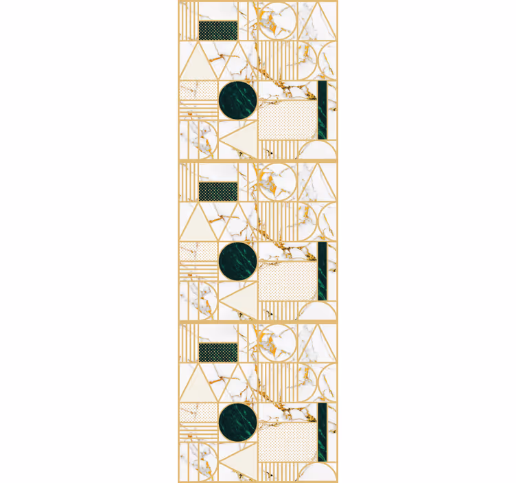 Modern rolgordijn wit marmer geometrisch - TenStickers