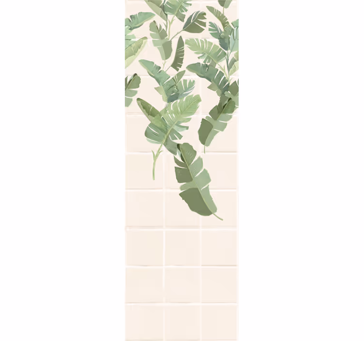 Modern rolgordijn met eclectische palmtegels - TenStickers