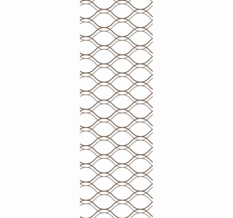 Modern rolgordijn bruin golvend geometrisch patroon - TenStickers